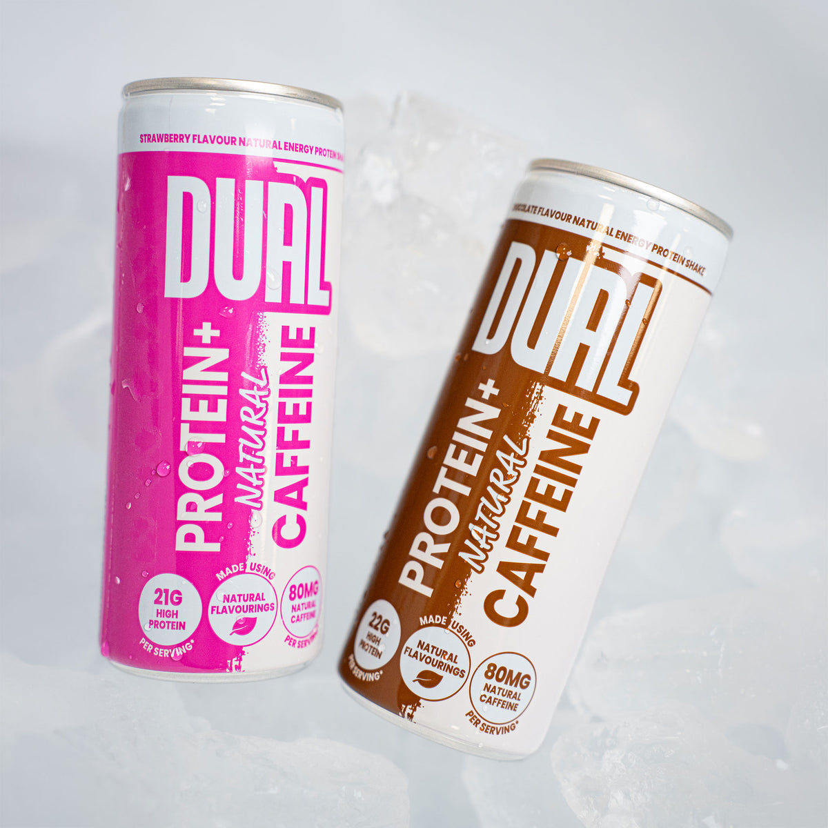 Dual Chocolate & Strawberry Protein + Natural Energy Shake - Mixed Case 12x250ml